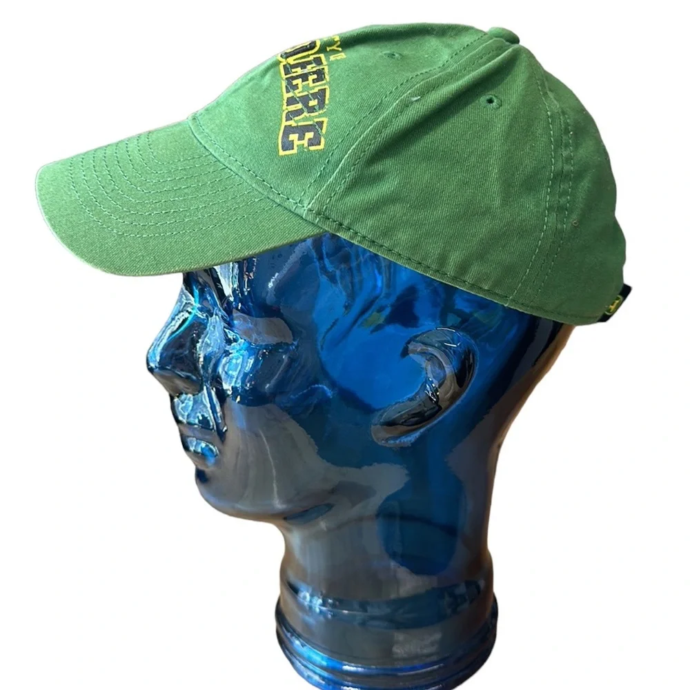 John Deere Green Adjustable Baseball Ball Cap Strapback Hat Youth Small/Medium